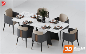 Dining Table Set Skp Files